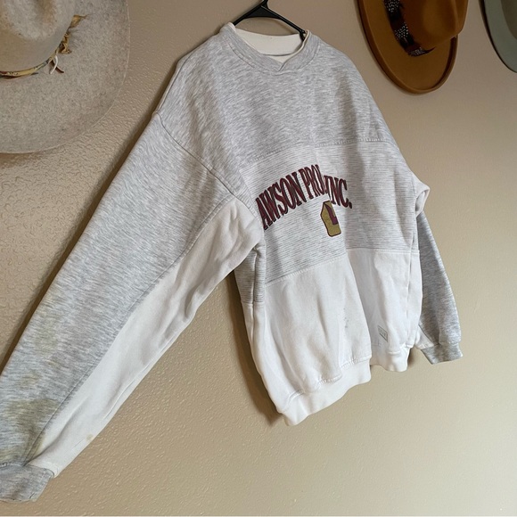 MEN’s RETRO Gray & White Sweatshirt - Classic Crewneck - GEAR FOR SPORTS - Picture 1 of 15